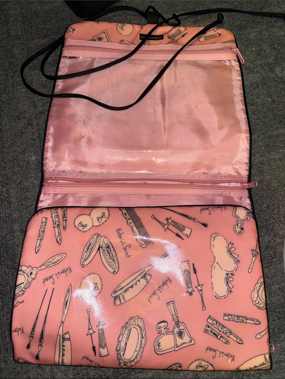 Victoria's Secret Pink Foldable Cosmetic Organizer with hanging hook